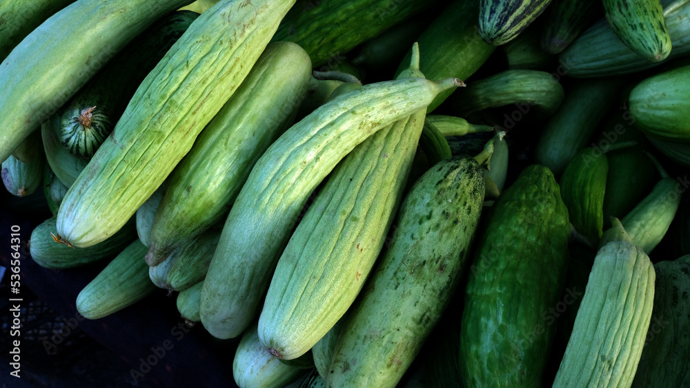 Armenian cucumbers waiting to be sold Armenian cucumbers waiting to be sold