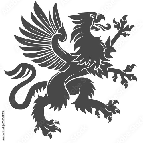 heraldic coat of arms with wings