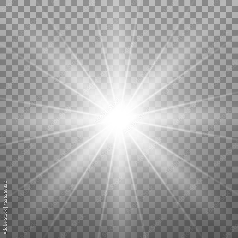 Vector glow light effect. Star burst isolated on transparent. Stock royalty free vector illustration Vector glow light effect. Star burst isolated on transparent. Stock royalty free vector illustration
