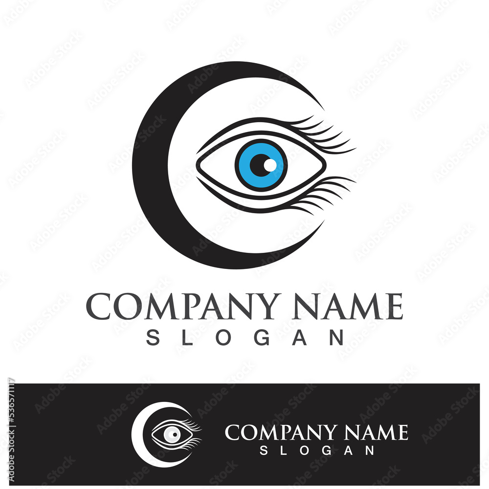 Eye care vector logo design