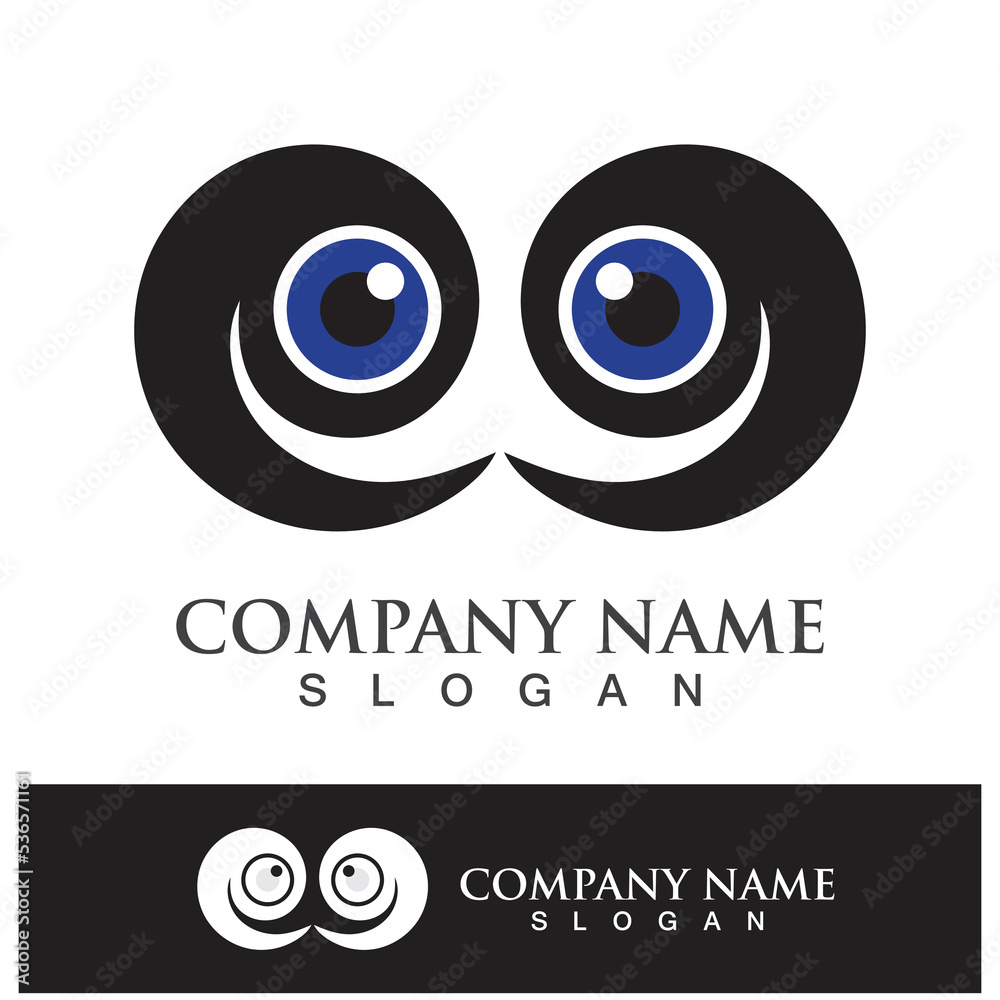 Eye care vector logo design Eye care vector logo design