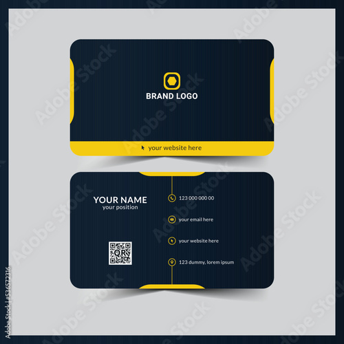 Elegant clean and simple orange business card design