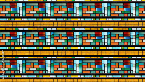 Colorful stained glass, abstract 8K wallpaper background
