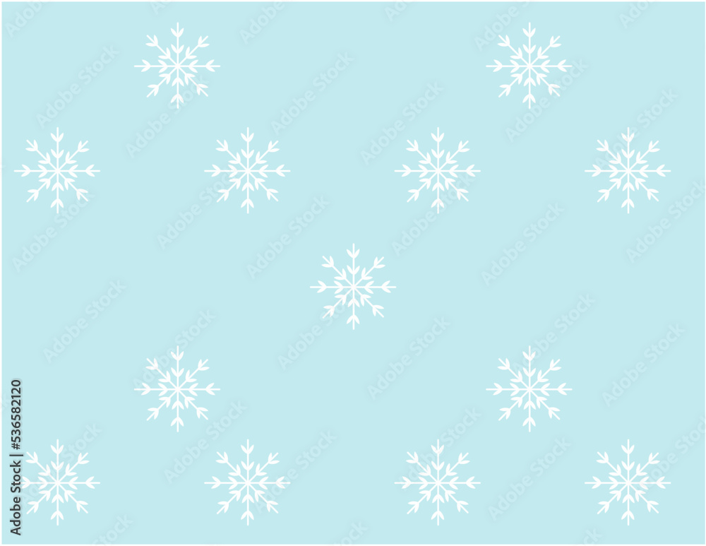 結晶と冬の背景。寒い、水色、クリスマス、可愛い、壁紙。ベクター素材