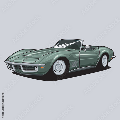 Perspective view car vector illustration for conceptual design

