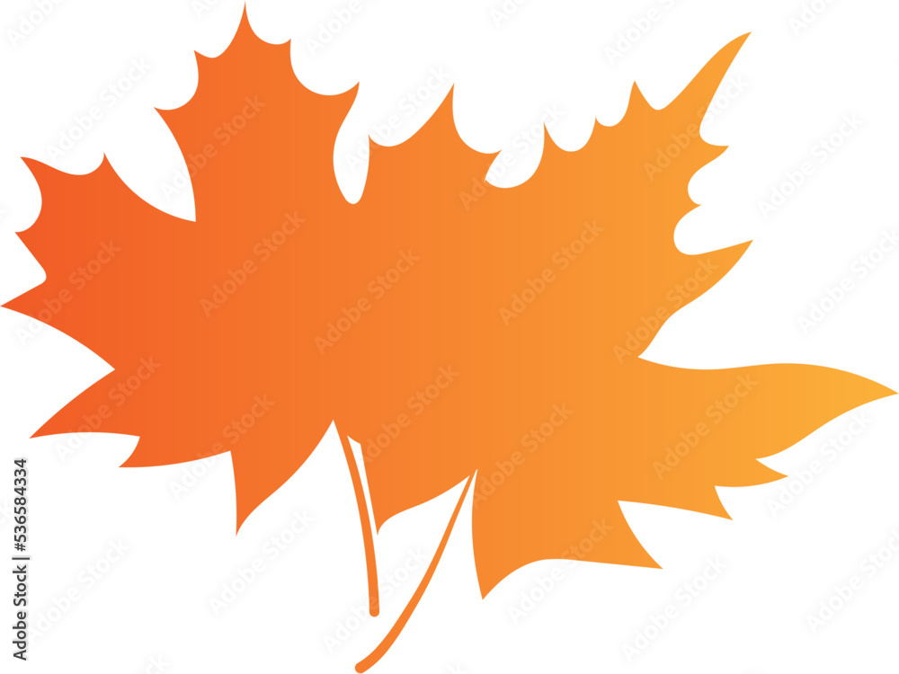 Fototapeta premium Maple Leaf Silhouettes Gradient Decoration