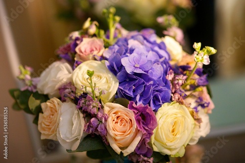 Bright wedding bouquet for the ceremony from fresh flowers © Fotoproff