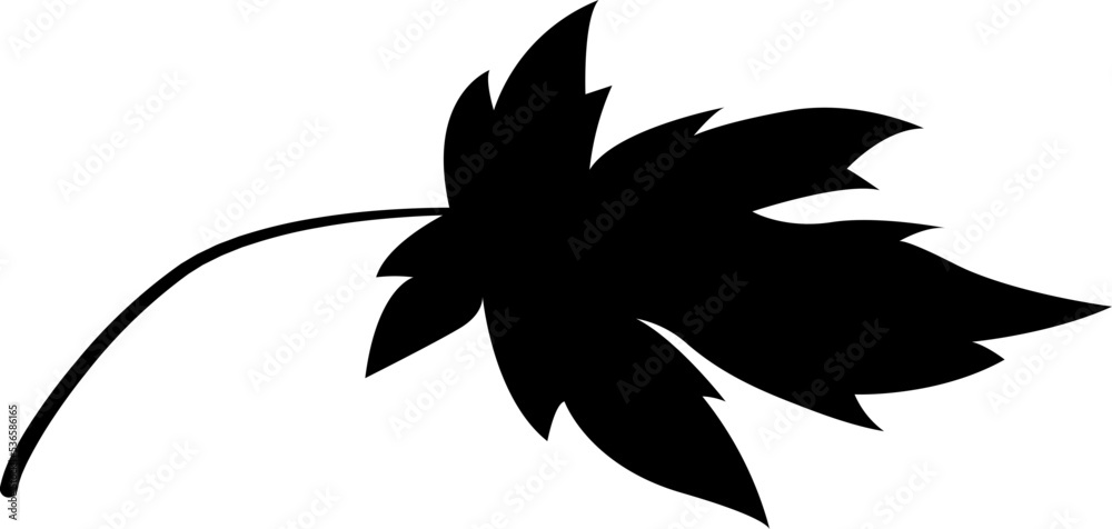 Fototapeta premium Maple Leaf Silhouette Illustration Leaves