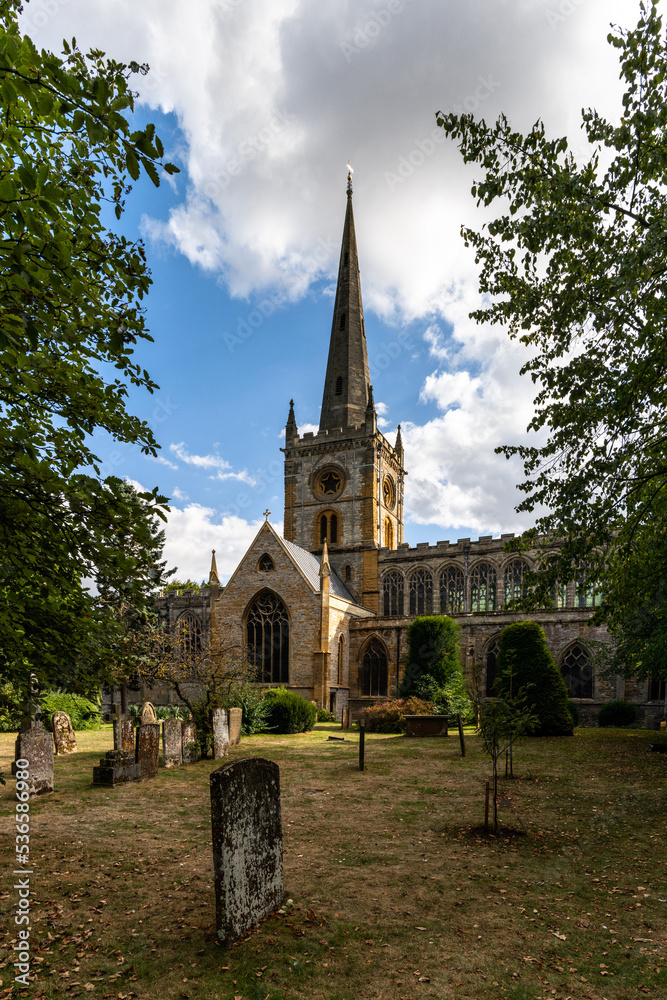 view of the Holy Trinity Church and burial place of William Shakespeare