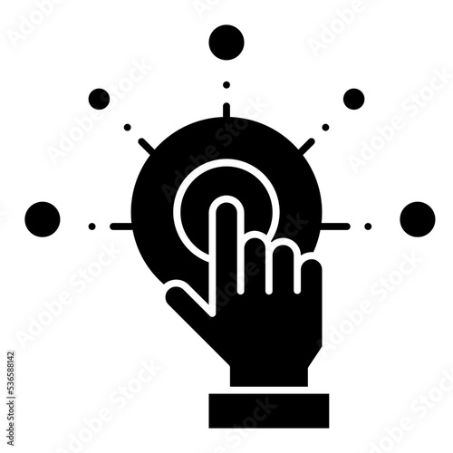 interactive content solid icon