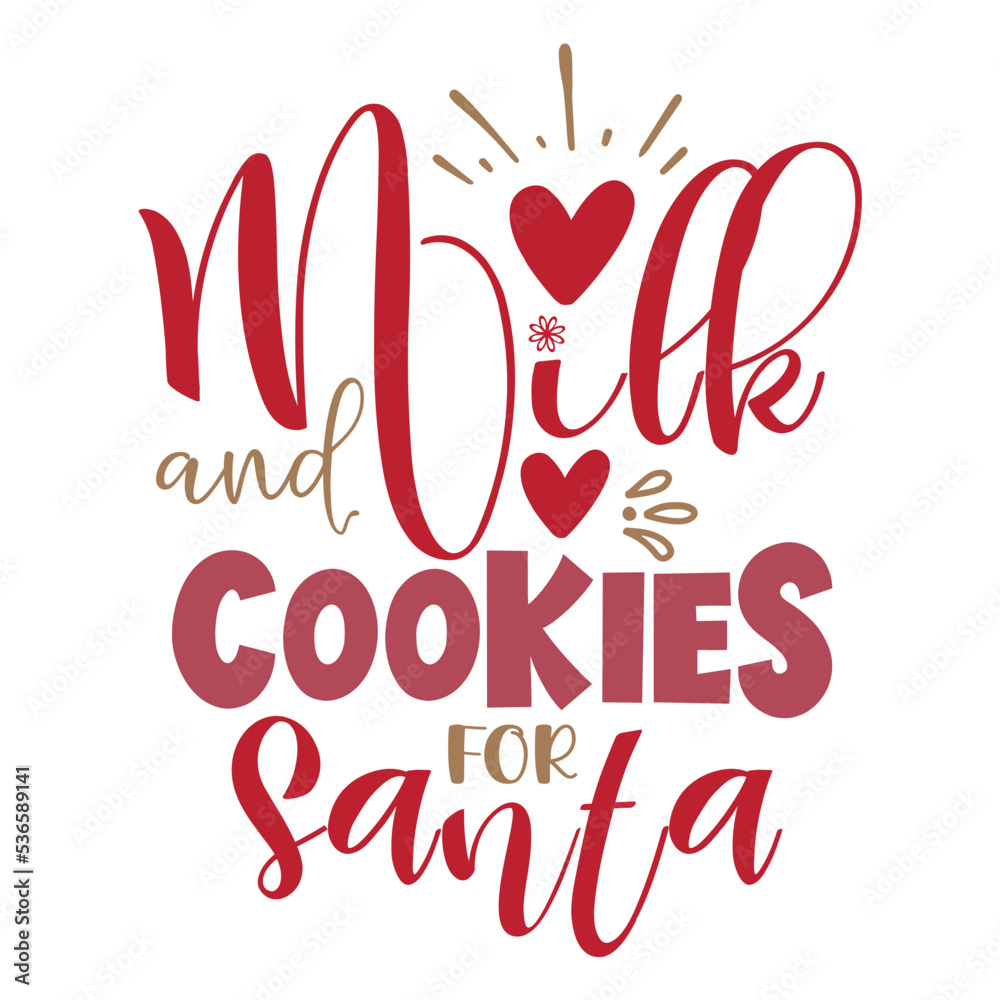 milk and cookies for santa SVG