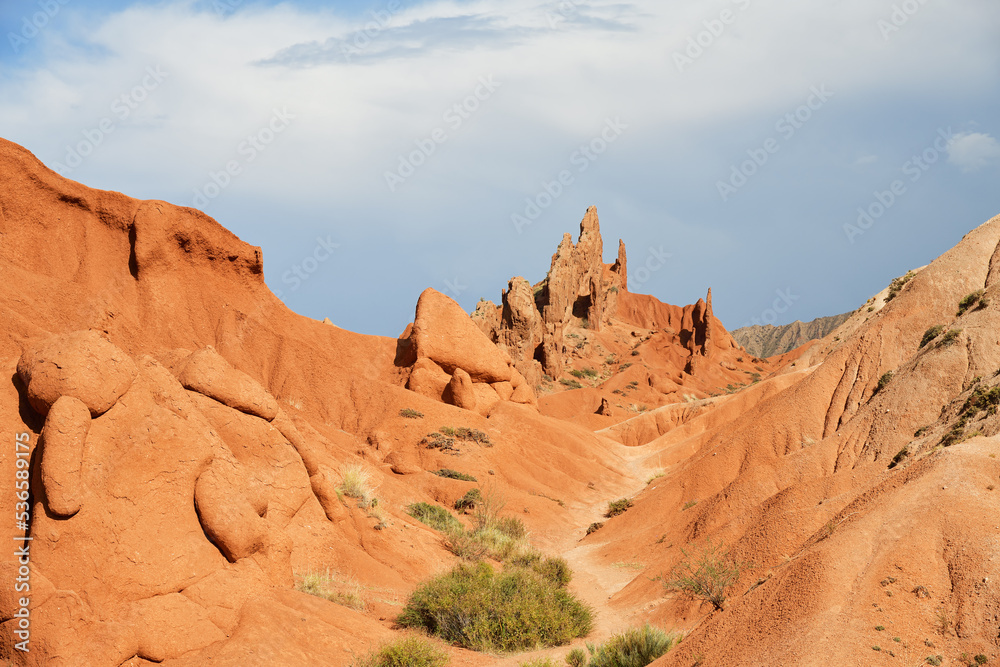 Fototapeta premium Beautiful mountain landscape in the canyon Fairy Tale, Kyrgyzstan