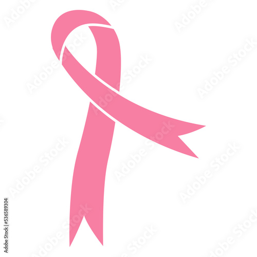 pink ribbon, breast cancer awareness symbol or sign