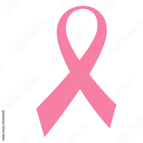 pink ribbon, breast cancer awareness symbol or sign