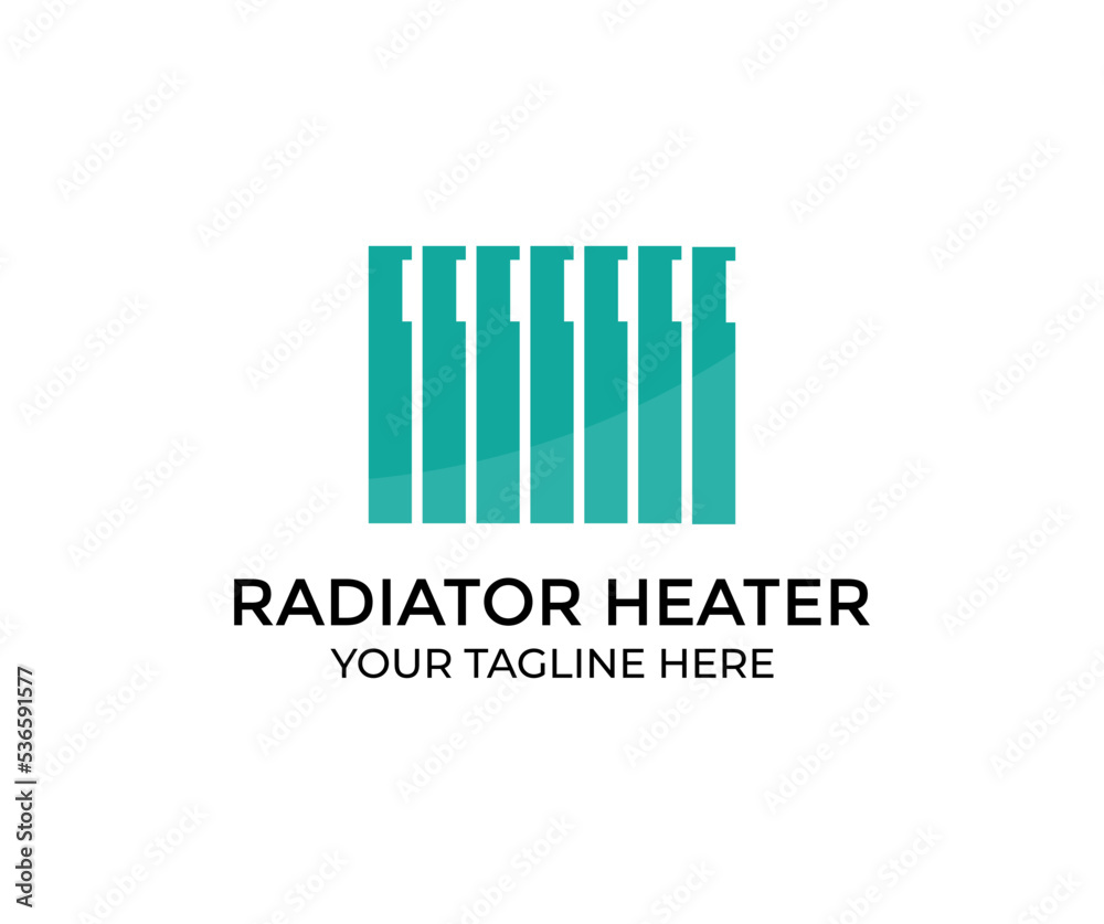 Heating metal radiator, white radiator, modern radiator at home logo design. Central heating system, iron heating equipment in front vector design and illustration. Heating metal radiator, white radiator, modern radiator at home logo design. Central heating system, iron heating equipment in front vector design and illustration.