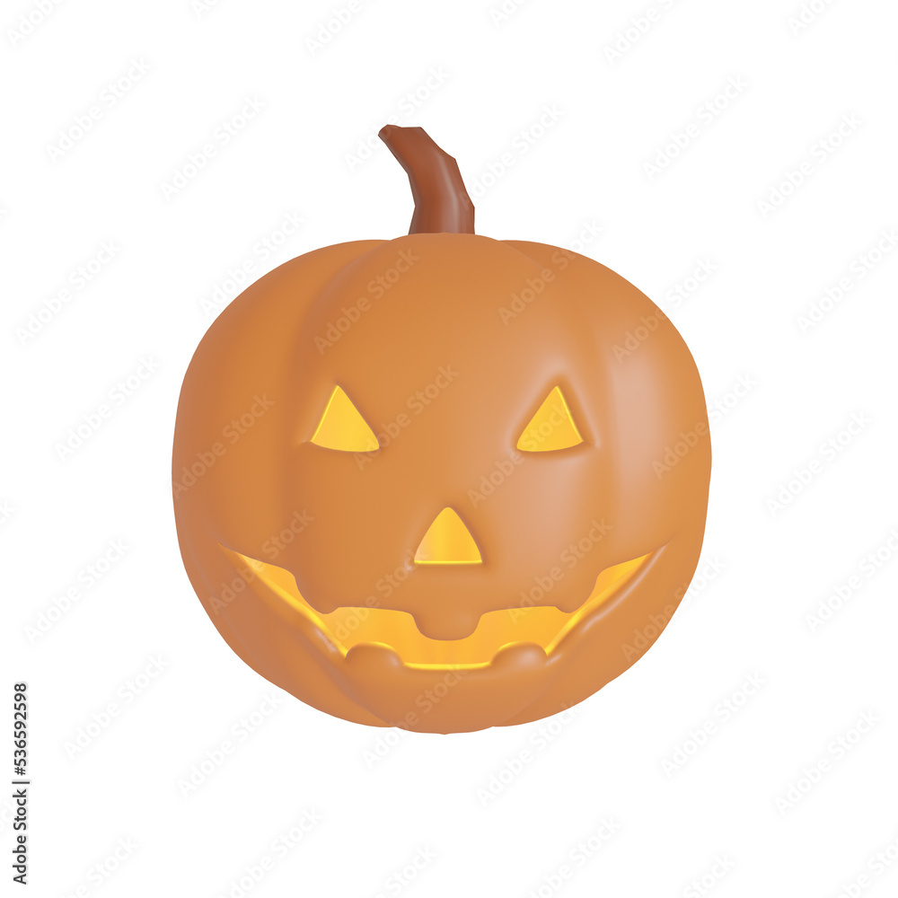 Fototapeta premium 3d rendering. Halloween pumpkin on a white background
