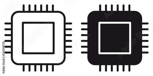 ofvs173 OutlineFilledVectorSign ofvs - microprocessor cmos vector icon . integration solution . isolated transparent . black outline and filled version . AI 10 / EPS 10 . g11512