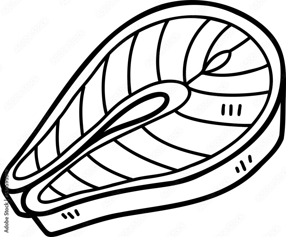 Hand Drawn fish steak illustration Hand Drawn fish steak illustration