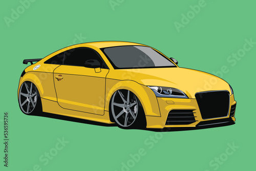 modified low car illustration vector design