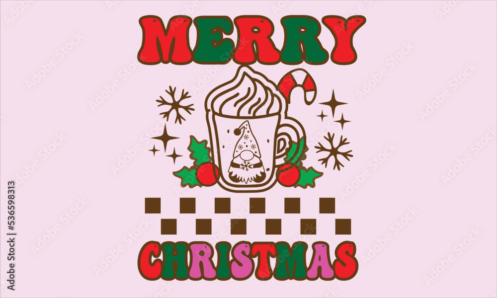 Merry Christmas Retro Design Merry Christmas Retro Design