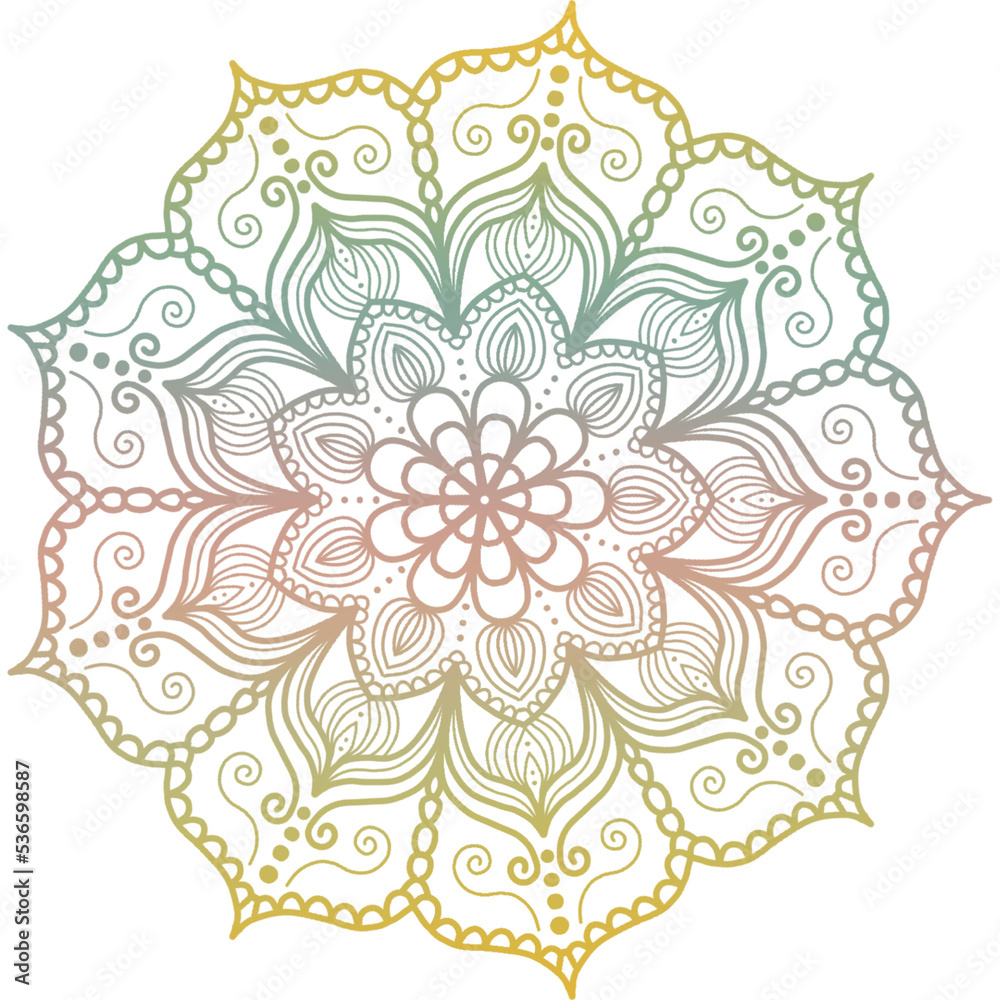 Rainbow Mandala Geometry Ornament