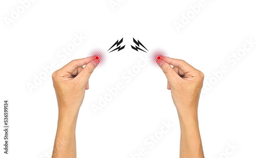 Two fingers touching. Finger sensation problems. Hand nerves problems.