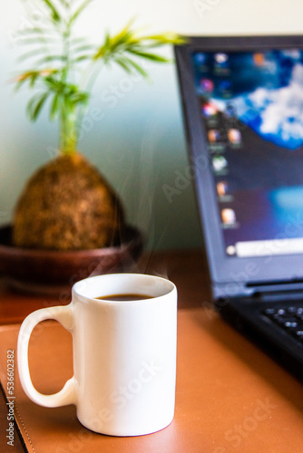 cup of coffee on the table