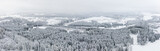 Blick über verschneite Harzer Wälder