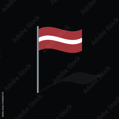 Free Download Latvia flag on pole vector graphics - GFXLoad