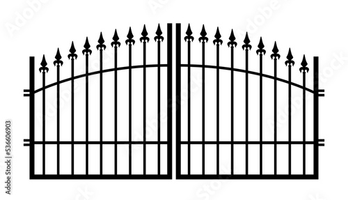 Metal gate - vector illustration
