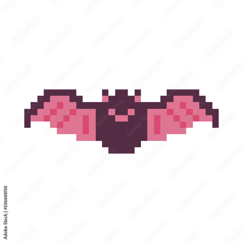 Halloween Bats Pixel Art