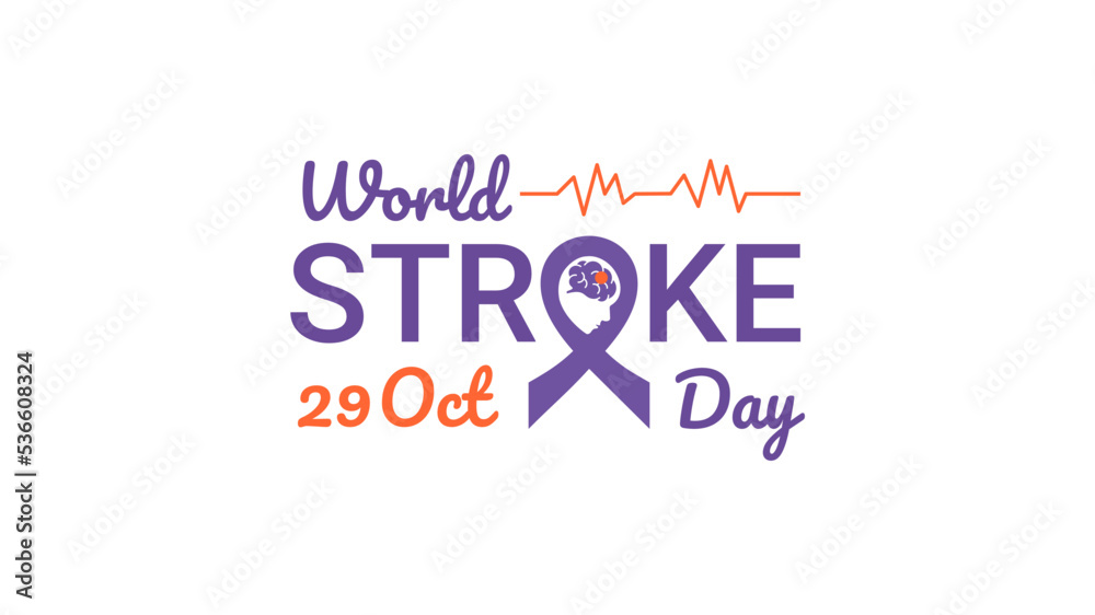 world stroke day poster template design