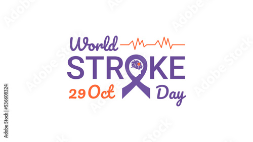 world stroke day poster template design