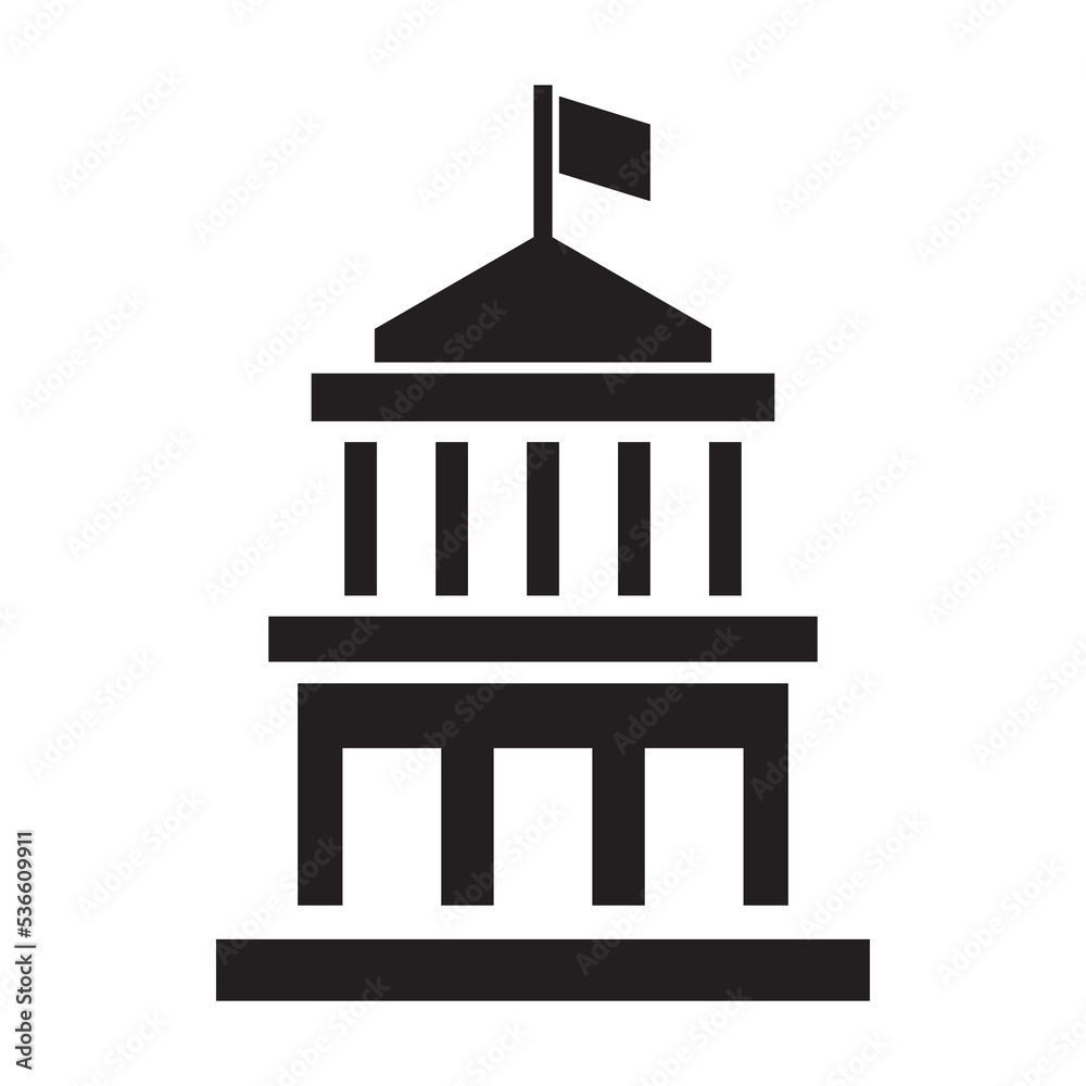 Government building icon vector design template Government building icon vector design template