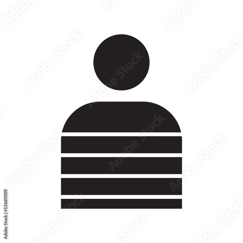 prisoner icon vector design template
