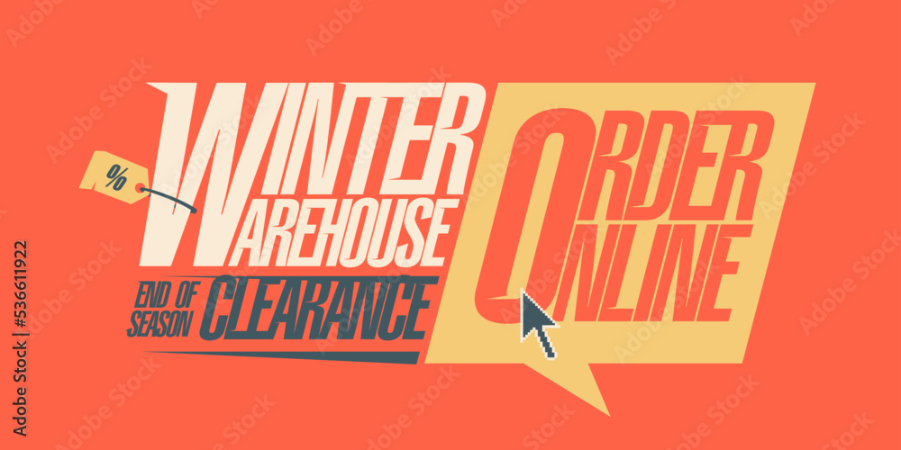 Winter warehouse end of season clearance banner template Winter warehouse end of season clearance banner template