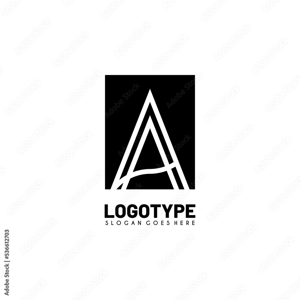 Modern initial AA logo letter simple and creative design concept Modern initial AA logo letter simple and creative design concept