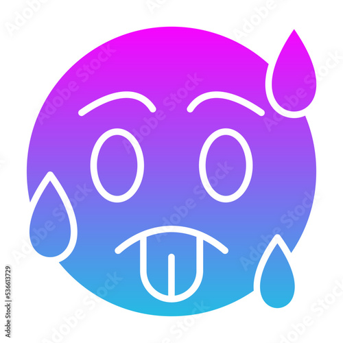 Hot Glyph Gradient Icon