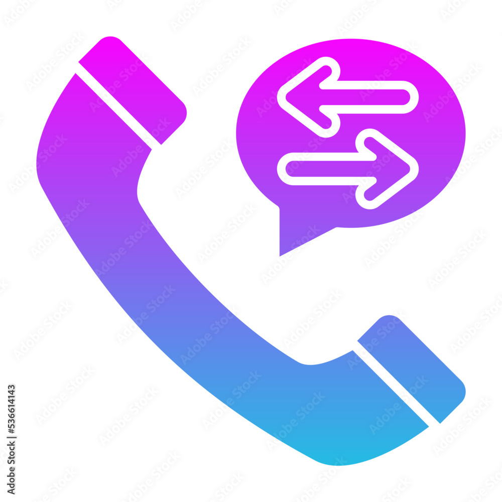 Call Transfer Glyph Gradient Icon Call Transfer Glyph Gradient Icon