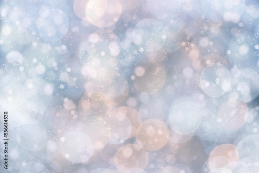 Cold winter Christmas and New Year background. Winter Bokeh Background