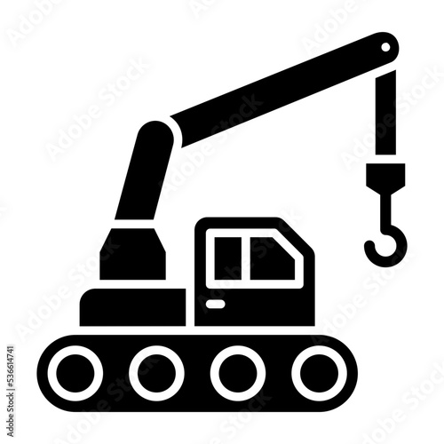Crane Glyph Icon