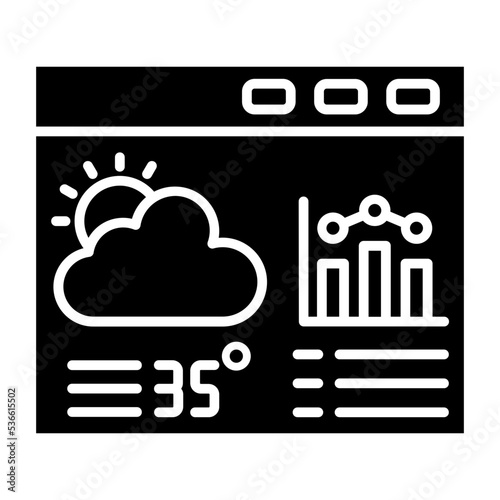 Forecast Analytics Glyph Icon