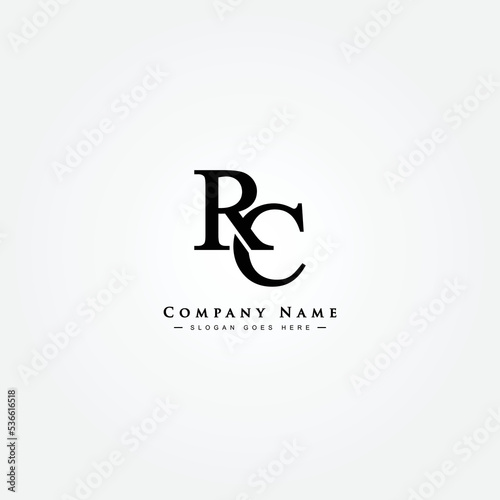 Initial Letter RC Logo - Simple Monogram Logo