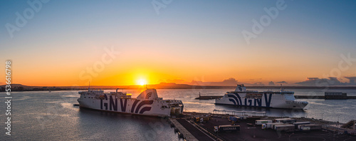 Sunrise over Port of Palma De Mallorca, Spain