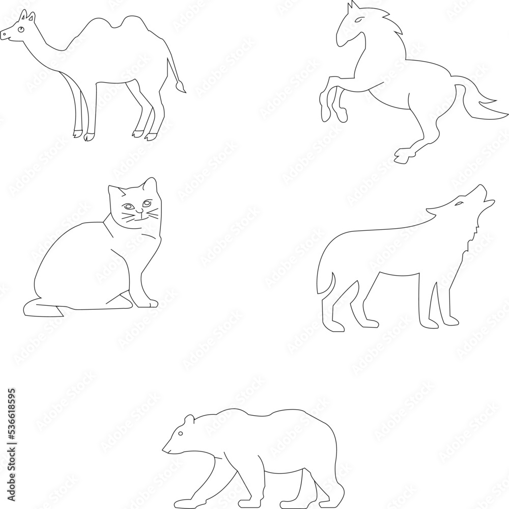 animal collection vector 