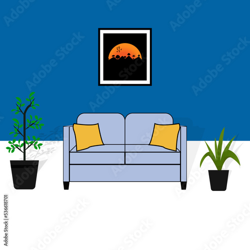living room with a sofa