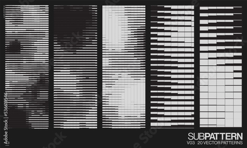 20 Vector data patterns,  Futuristic Patterns for print, fabric, and packaging design. 