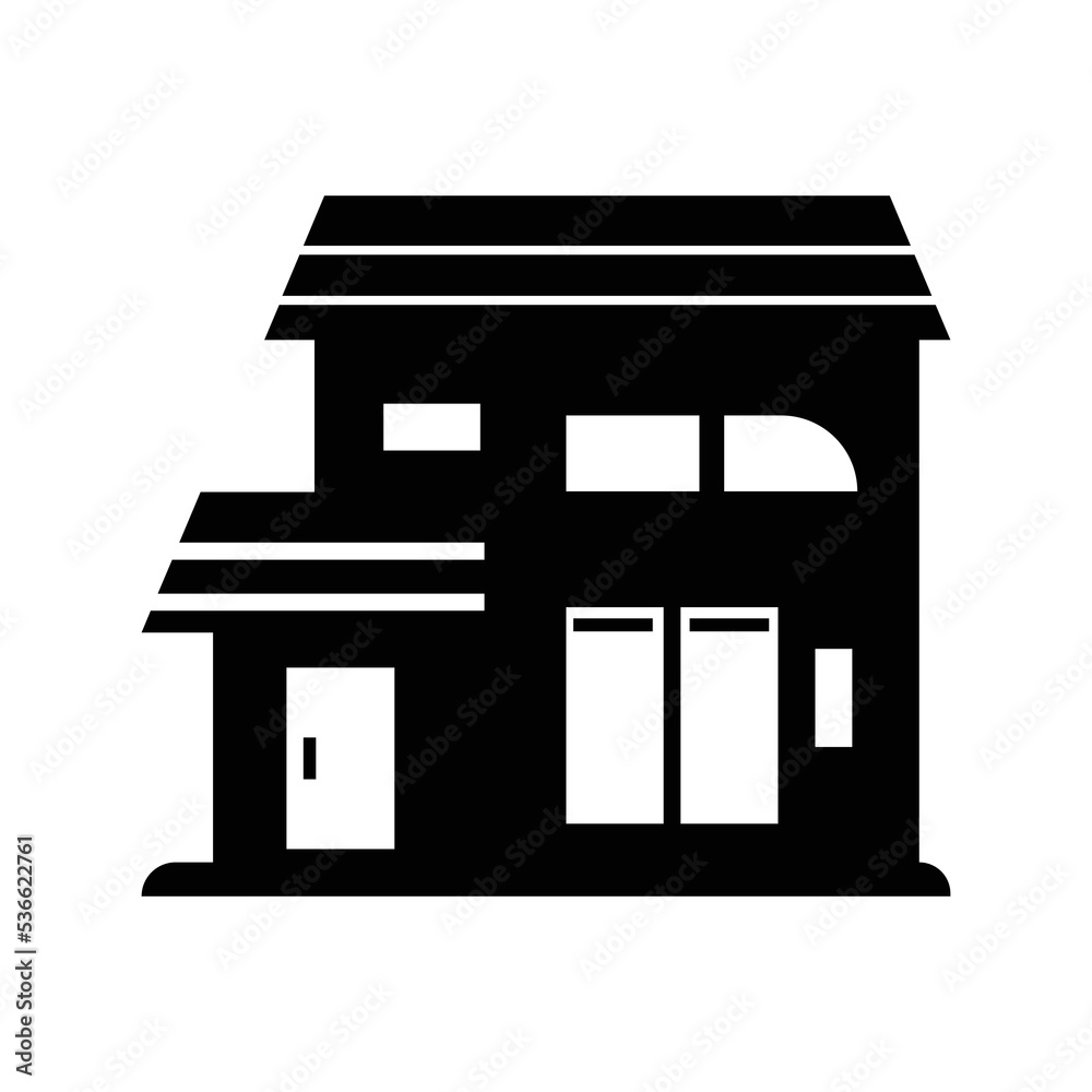 House residential building icon | Black Vector illustration | House residential building icon | Black Vector illustration |