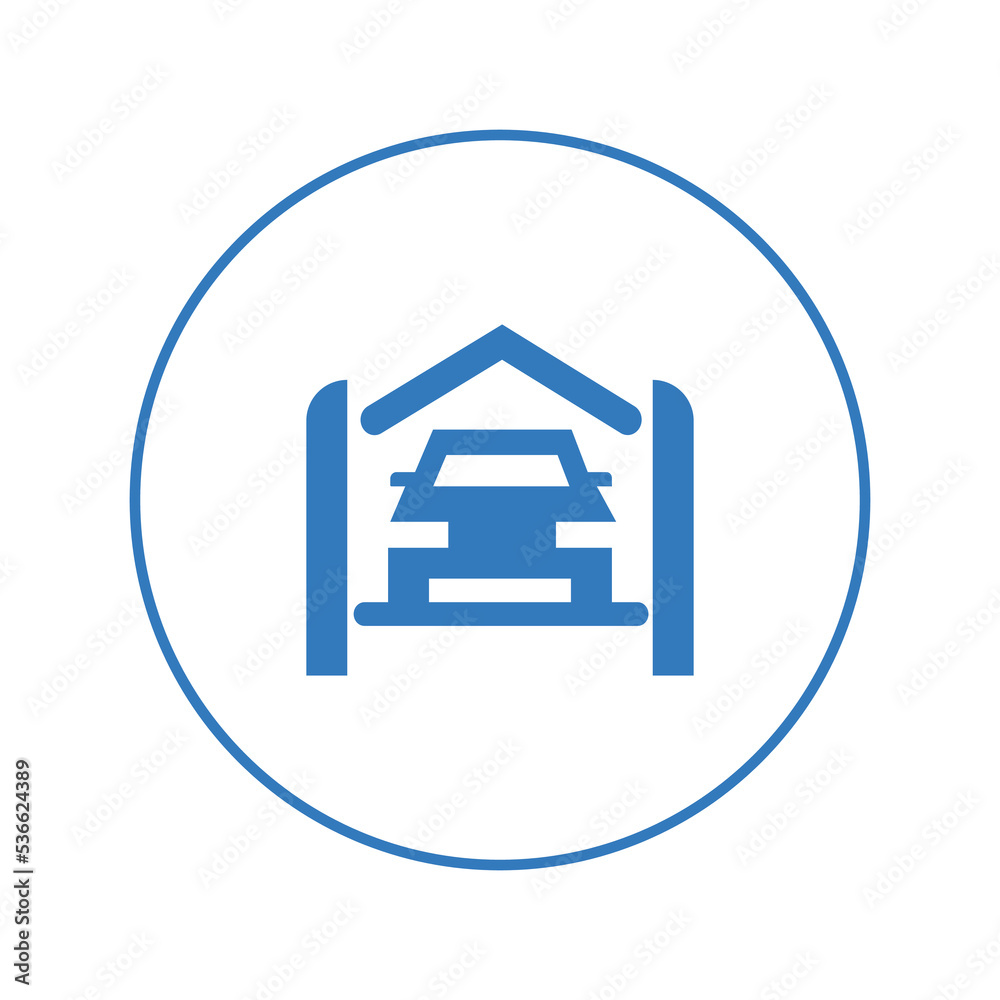 Car parking rent garage icon | Circle version icon |