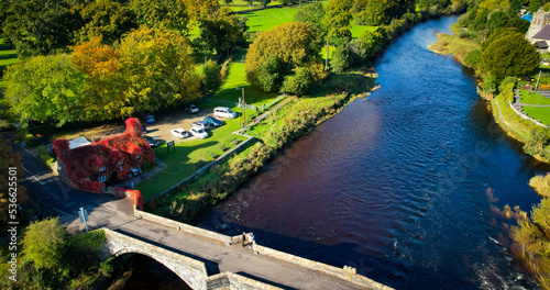 Pont Fawr (Great Bridge) is also known as the Shaking Bridge. Located in the village of Llanrwst in North Wales. photo